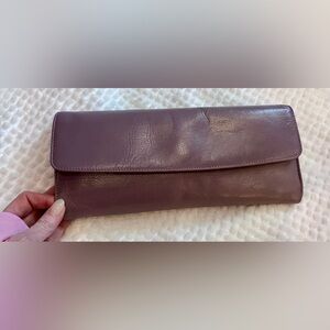 HOBO Violet Purple Leather Clutch
